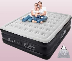 OlarHike King Size Air Mattress: 18-Inch Elevated Inflatable Bed with Built-in Pump - Quick Inflation/Deflation, Durable for Camping, Home, and Travel Comfort