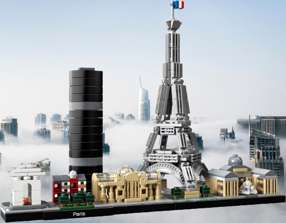 Capture the Romance of Paris: LEGO Architecture Skyline Collection - Eiffel Tower, The Louvre, and More! Perfect Valentine's Day Gift for Him - Set 21044