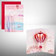 Love Takes Flight: Hallmark's Paper Wonder Hot Air Balloon Valentine's Day Pop-Up Card for Your Significant Other