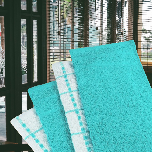 Utopia Towels Kitchen Towels: 6-Pack Aqua 100% Ring Spun Cotton, Super Soft & Absorbent - 15 x 25 Inches