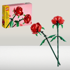 Build Your Love: LEGO Roses Building Kit - A Unique Valentine's Day Gift from the Botanical Collection (40460)