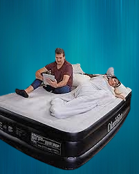 OlarHike Queen Air Mattress: Built-in Pump, Durable Inflation, Storage Bag Included - Perfect for Camping, Travel, and Guests!