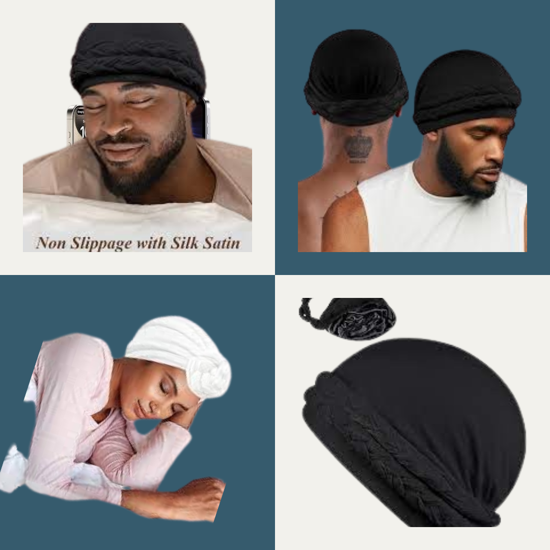 Ababalaya Silky Satin Lined Turban: Stylish and Comfortable Halo Turban for Women and Men - Perfect for Waves, Braids, Locs, and Beauty Sleep!